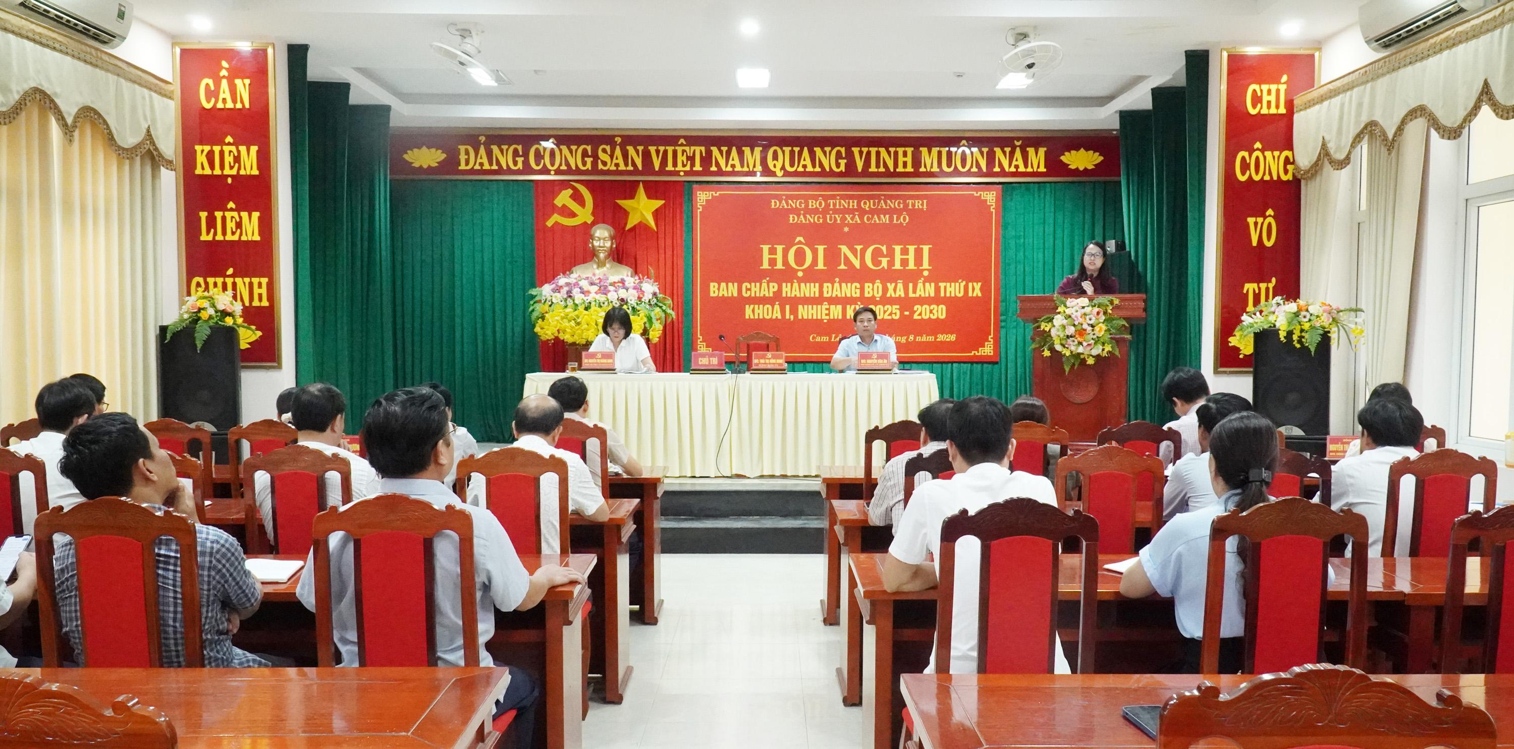 Hội nghị BCH Đảng bộ xã Cam Lộ lần thứ 9, thống nhất chủ trương sắp xếp mạng lưới trường học