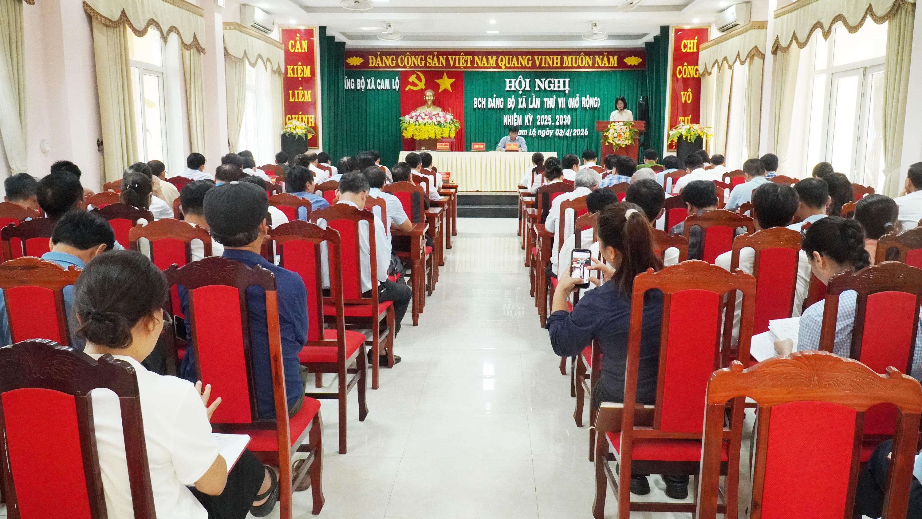 Hội nghị Ban Chấp hành Đảng bộ xã Cam Lộ lần thứ VII