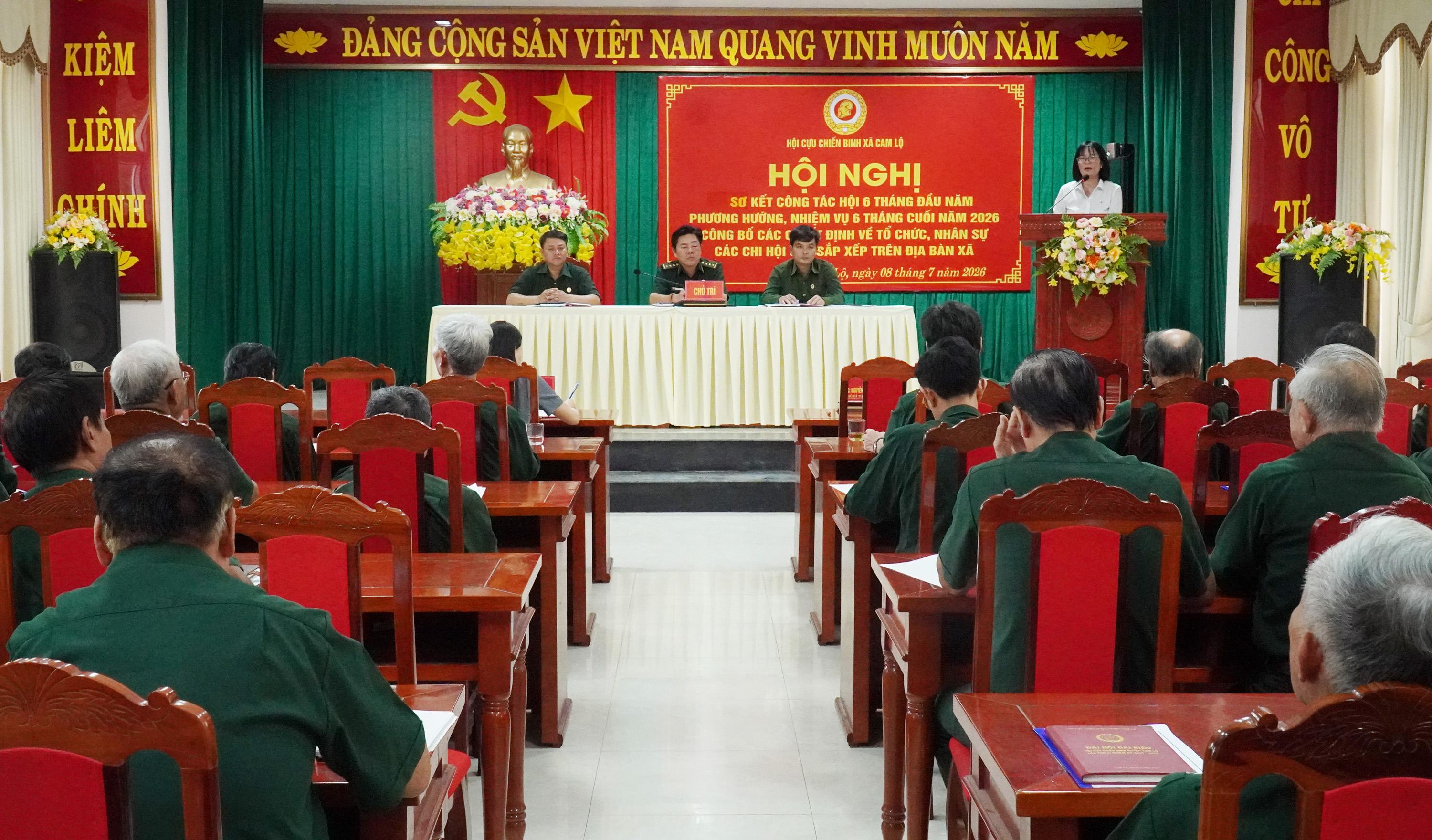 Hội Cựu chiến binh xã Cam Lộ sơ kết công tác Hội 6 tháng đầu năm 2026