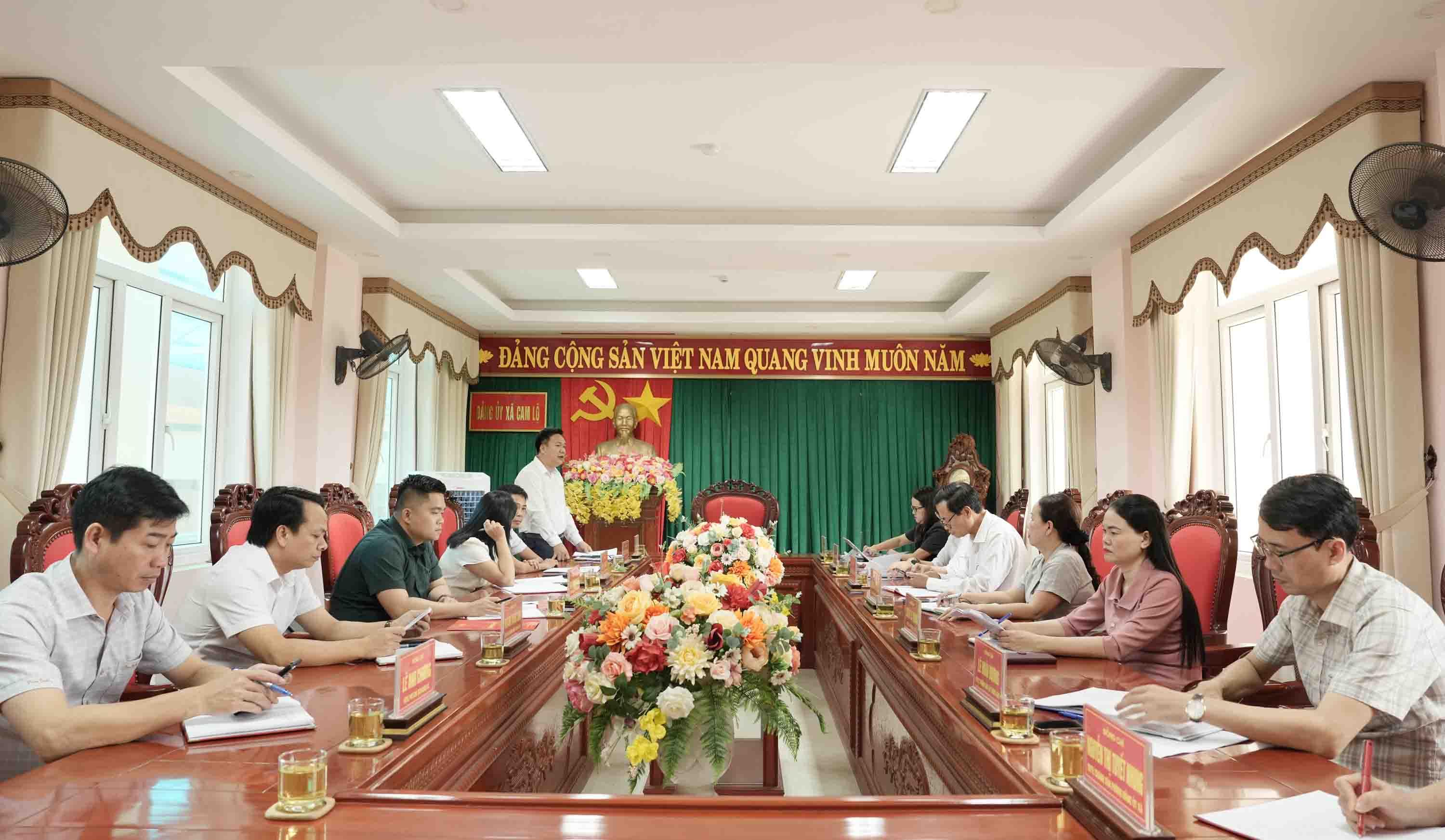 Thông qua dự thảo báo cáo kiểm tra tại Đảng ủy xã Cam Lộ