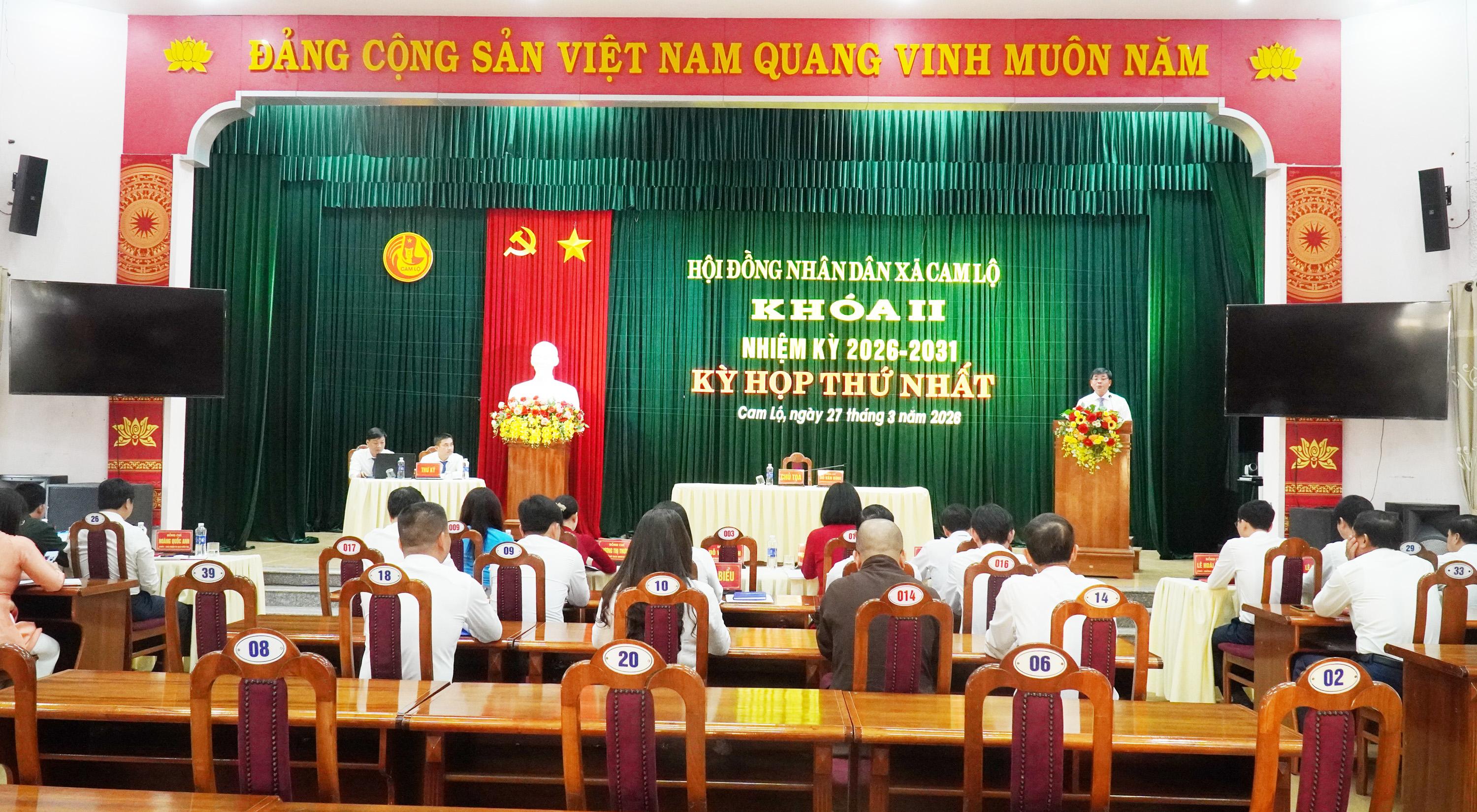 Kỳ họp thứ nhất HĐND xã Cam Lộ khóa II, nhiệm kỳ 2026 - 2031