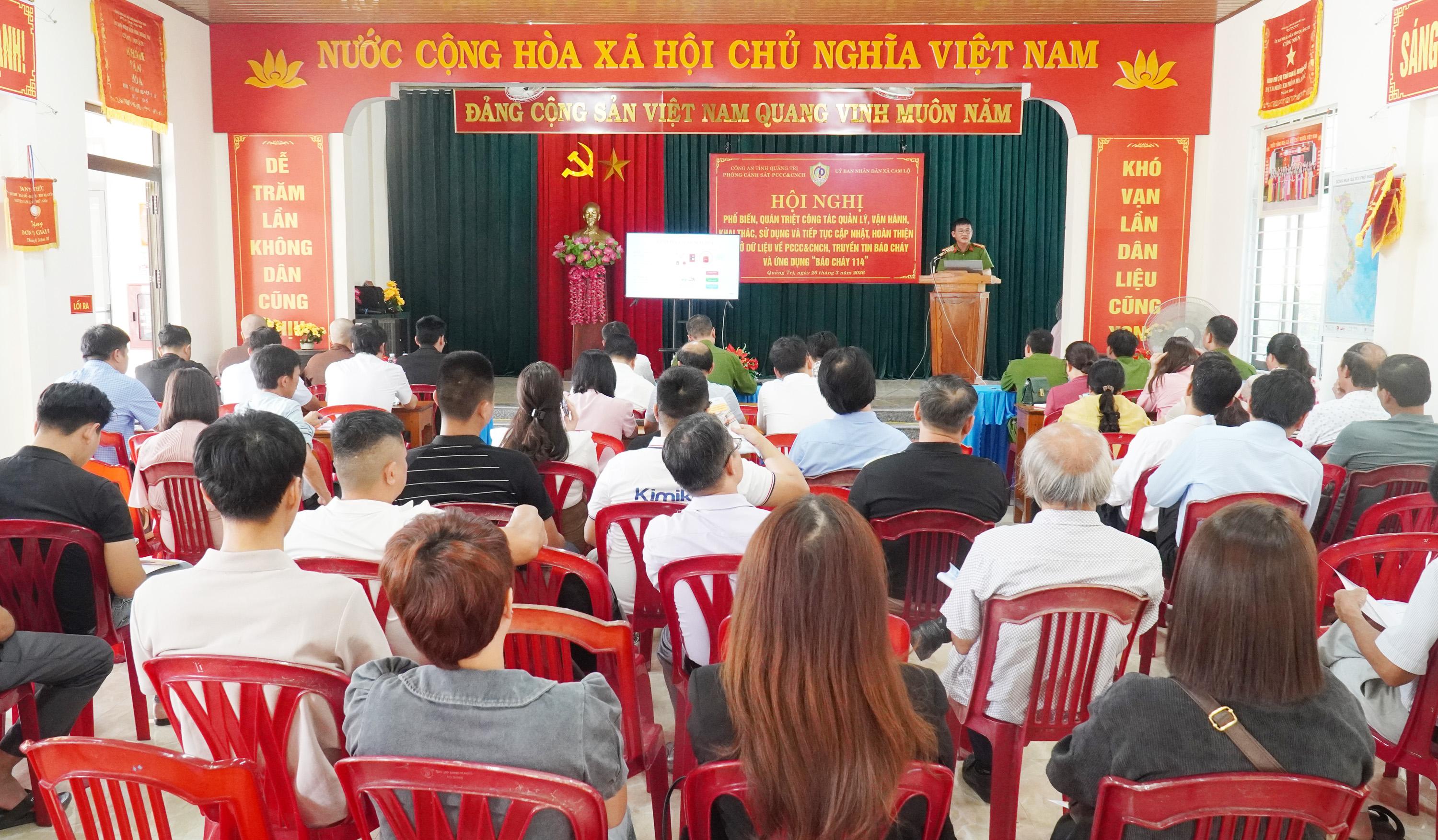 Hội nghị triển khai quản lý, vận hành hệ thống dữ liệu PCCC và ứng dụng báo cháy 114