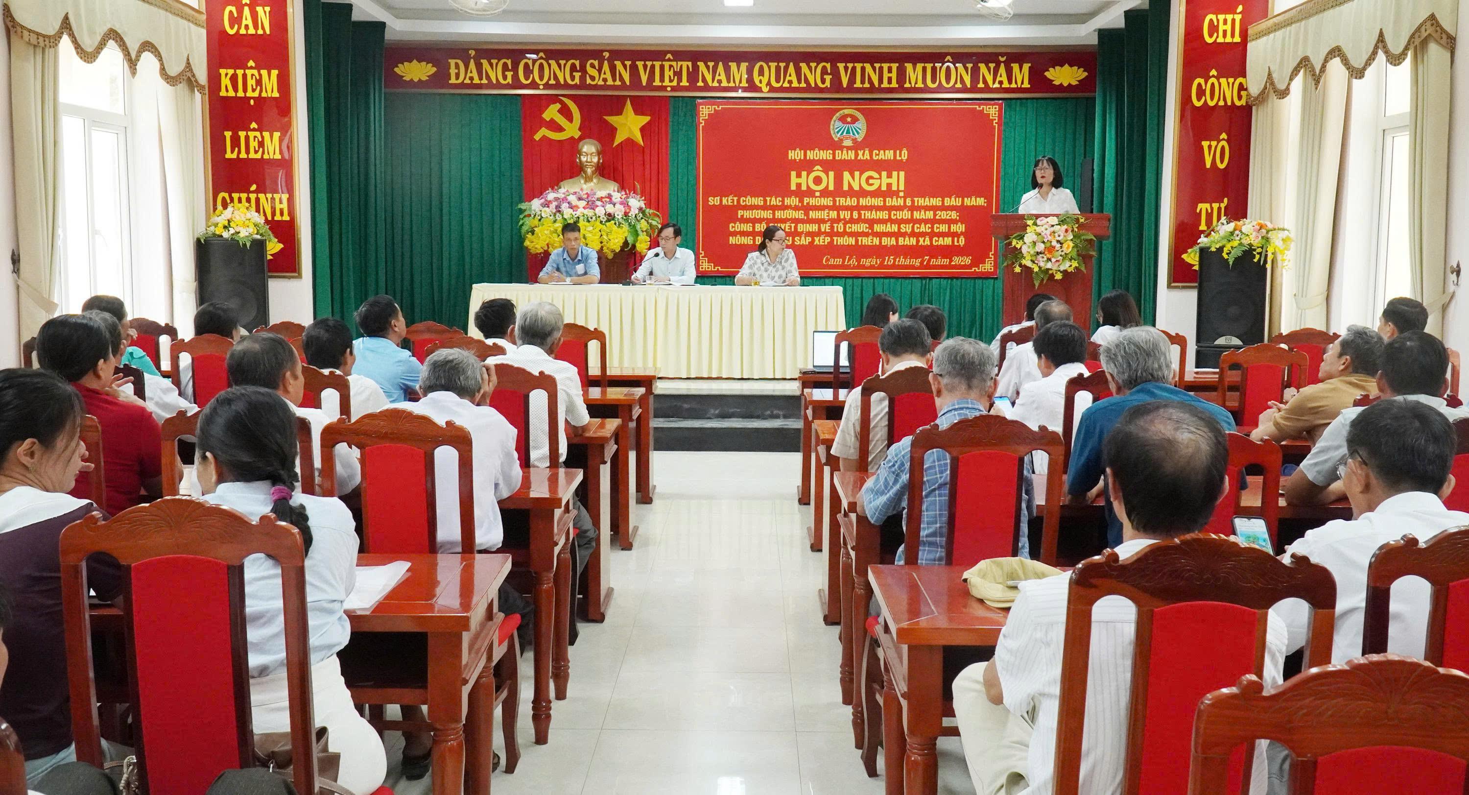 Hội Nông dân xã Cam Lộ sơ kết công tác hội 6 tháng đầu năm 2026