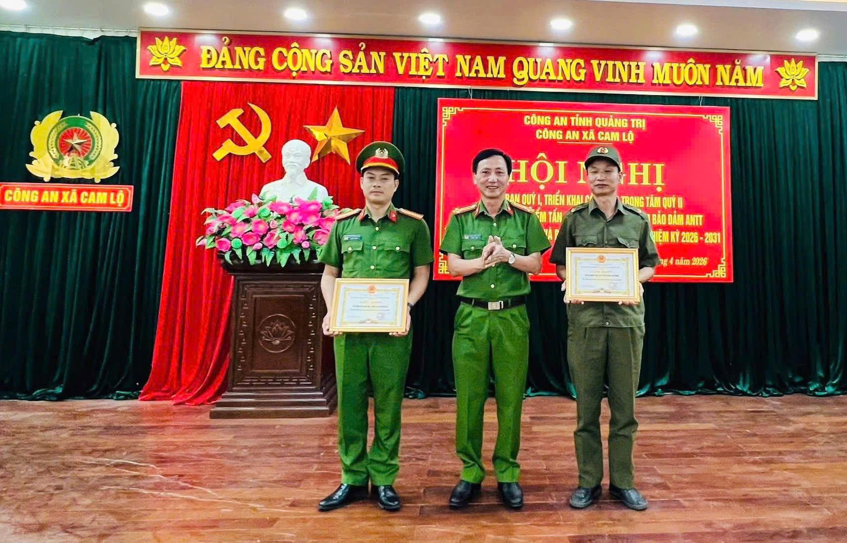 Công an xã Cam Lộ triển khai nhiệm vụ quý II/2026