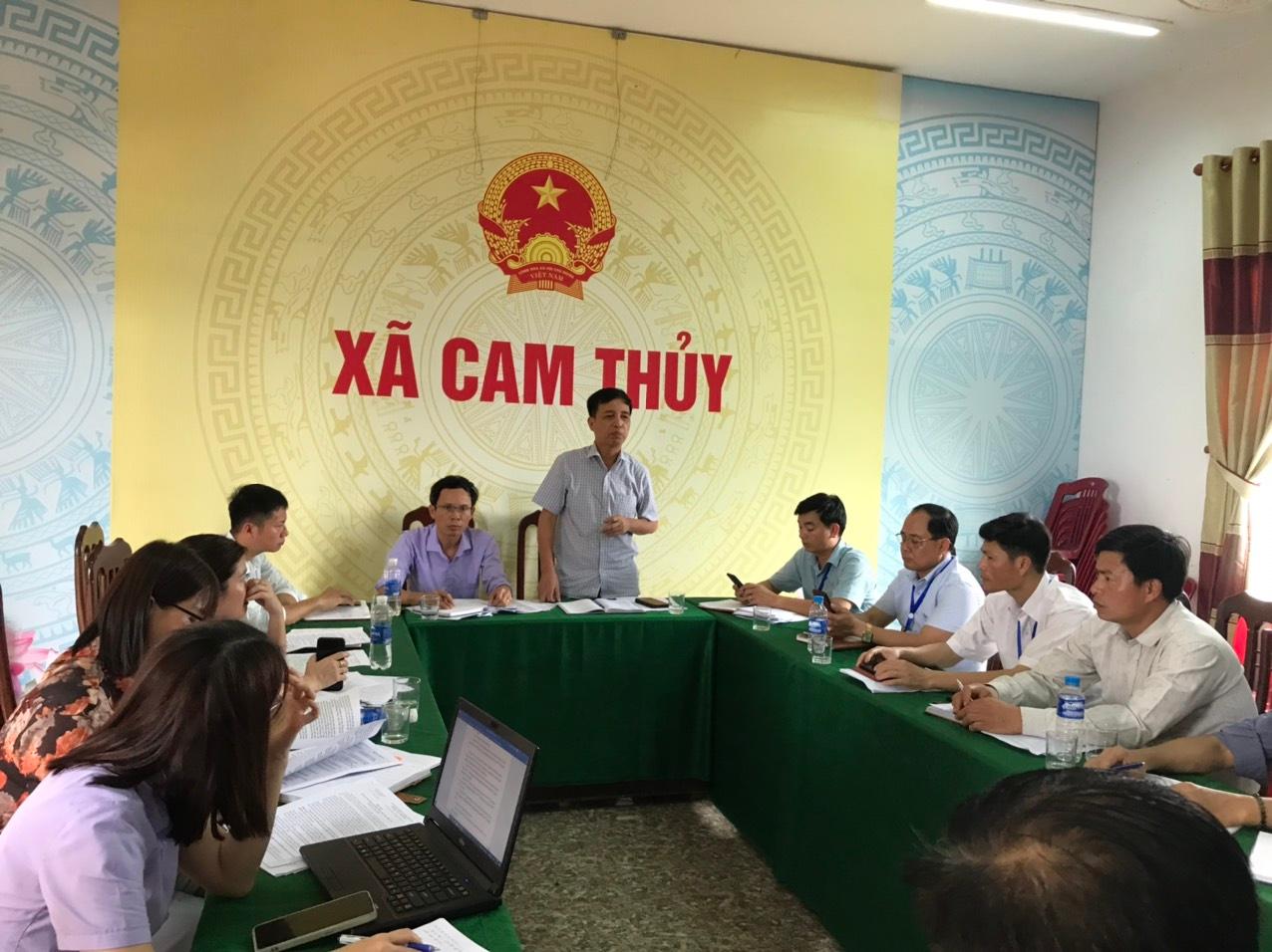 Phòng LĐ-TBXH kiểm tra tại xã Cam Thủy về lĩnh vực LĐ, việc làm, chính sách, có công, Pháp luật lao động năm 2023